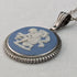 1975 British Vintage Wedgwood Sterling Silver & Jasperware Pendant Necklace